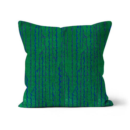 seaweed green cushion cover, seaweed cushion cover, 45x45cm cushion, organic seaweed cushion cover.