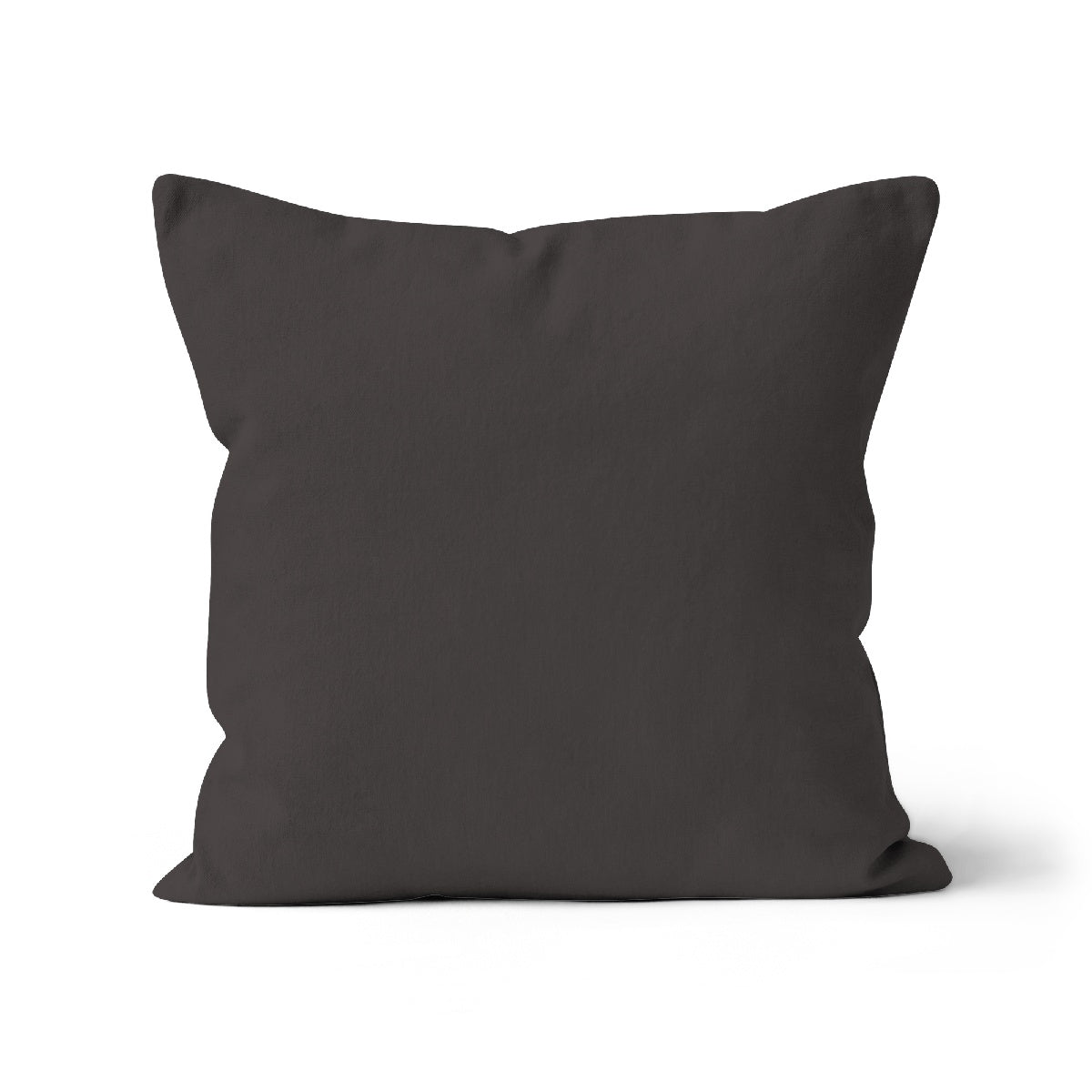 Smokey grey cotton cushion cover. Plain colour, 100% organic cotton. Washable, removable, made in the UK.