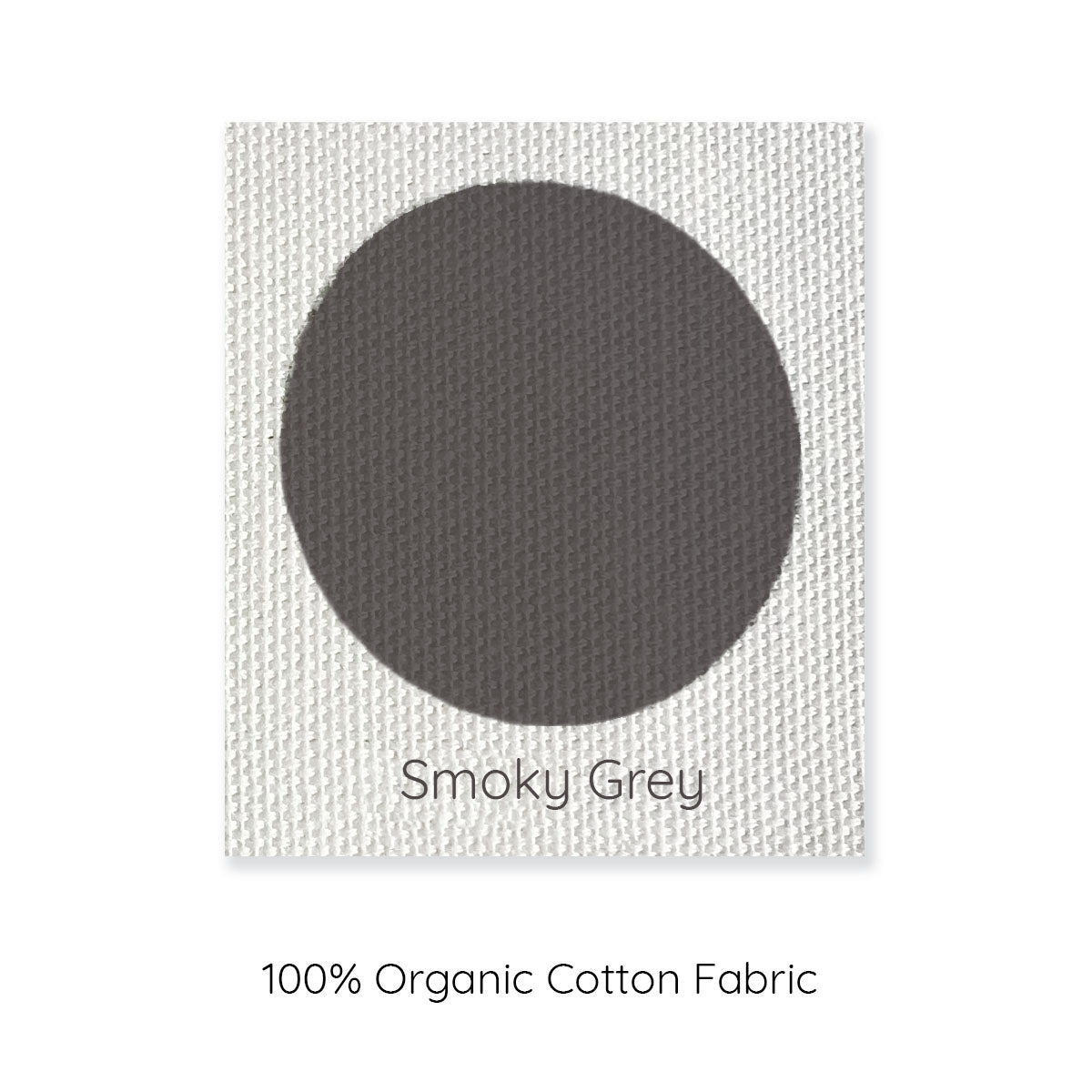 smokey grey 100% organic cotton colour swatch