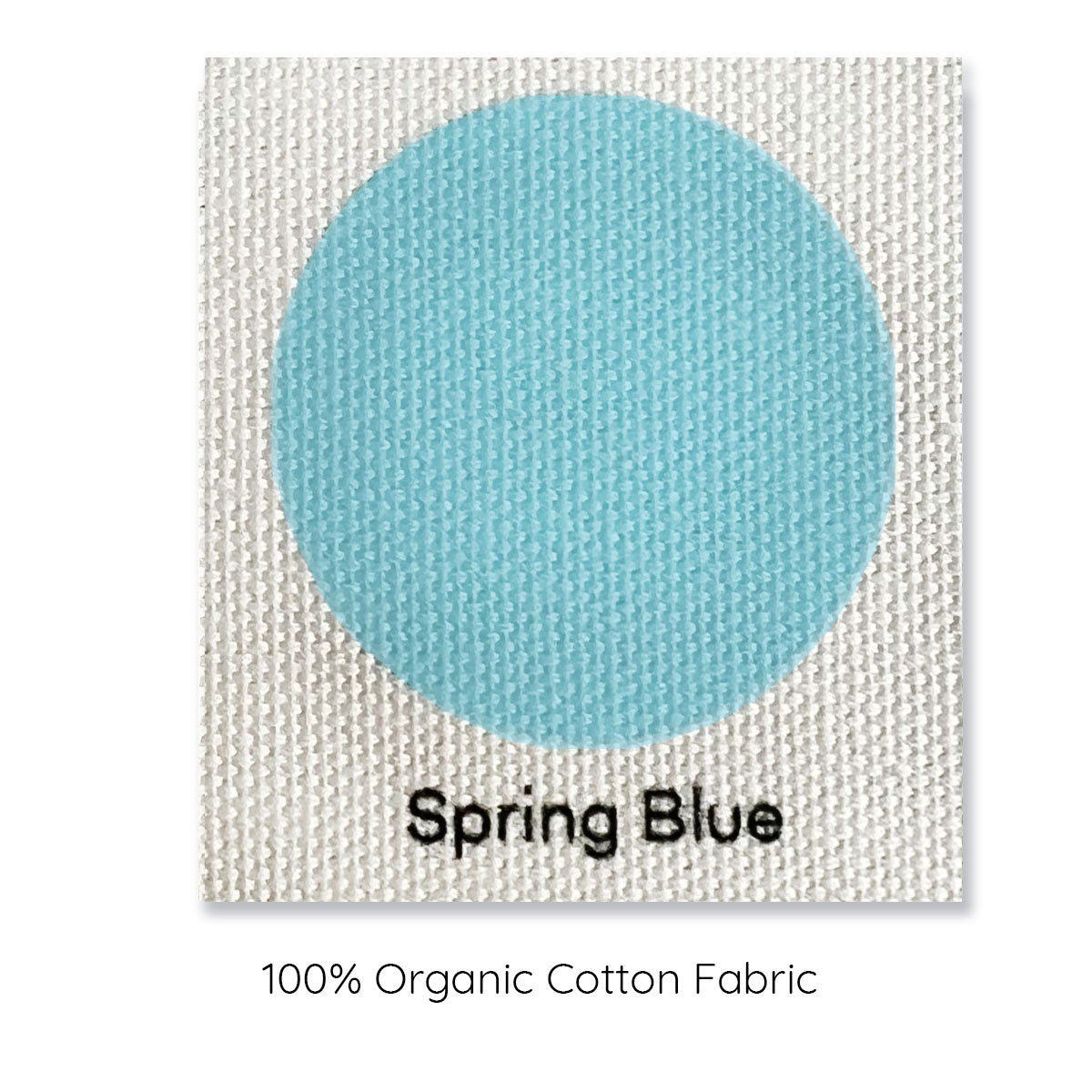 spring blue organic cotton colour swatch.