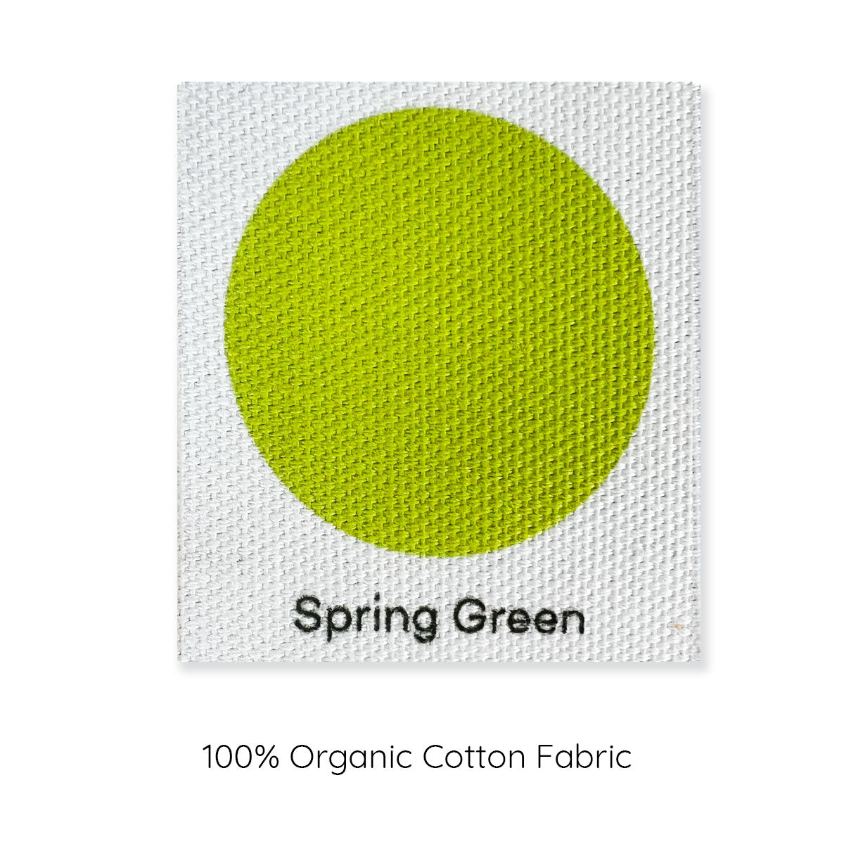 spring green sample 100% organic cotton