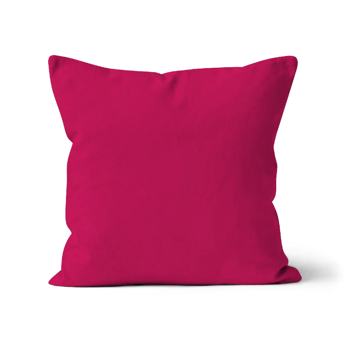 Bright pink scatter cushion cover, organic cotton, sustainably made in britian, machine washable, zip opening, free delivery.
