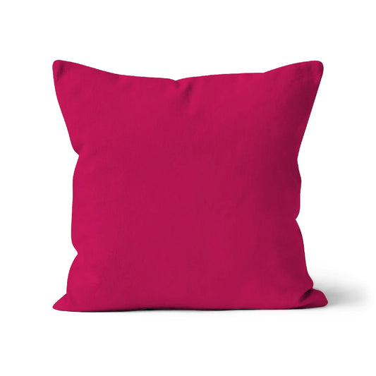 Bright pink scatter cushion cover, organic cotton, sustainably made in britian, machine washable, zip opening, free delivery, bright pink cushion cover, pink cushion cover, bright pink cushion cover,, hot pink cushion cover.