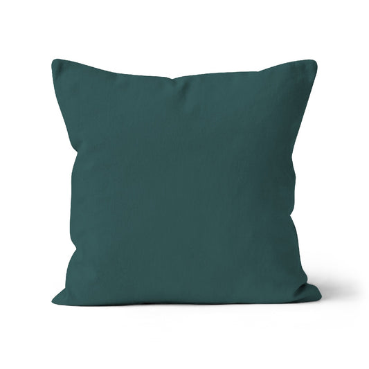 hosta green cushion cover, green-grey cushion cover, green organic cotton cushion cover, grey, green pillow case, square green cushion cover.