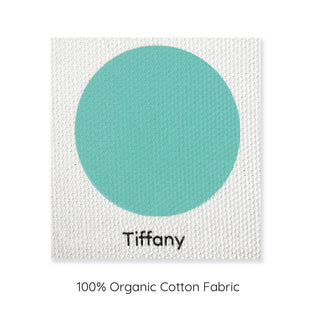 Tiffany blue organic cotton cushion cover in 100% organic cotton