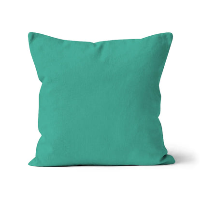 Turquoise Organic Cotton Cushion Cover