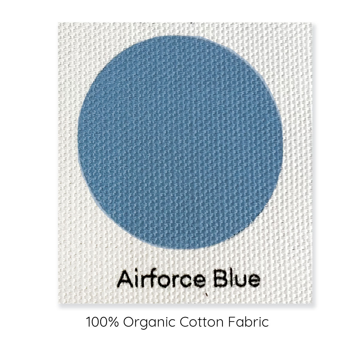 airforce blue 100% organic cotton sample.