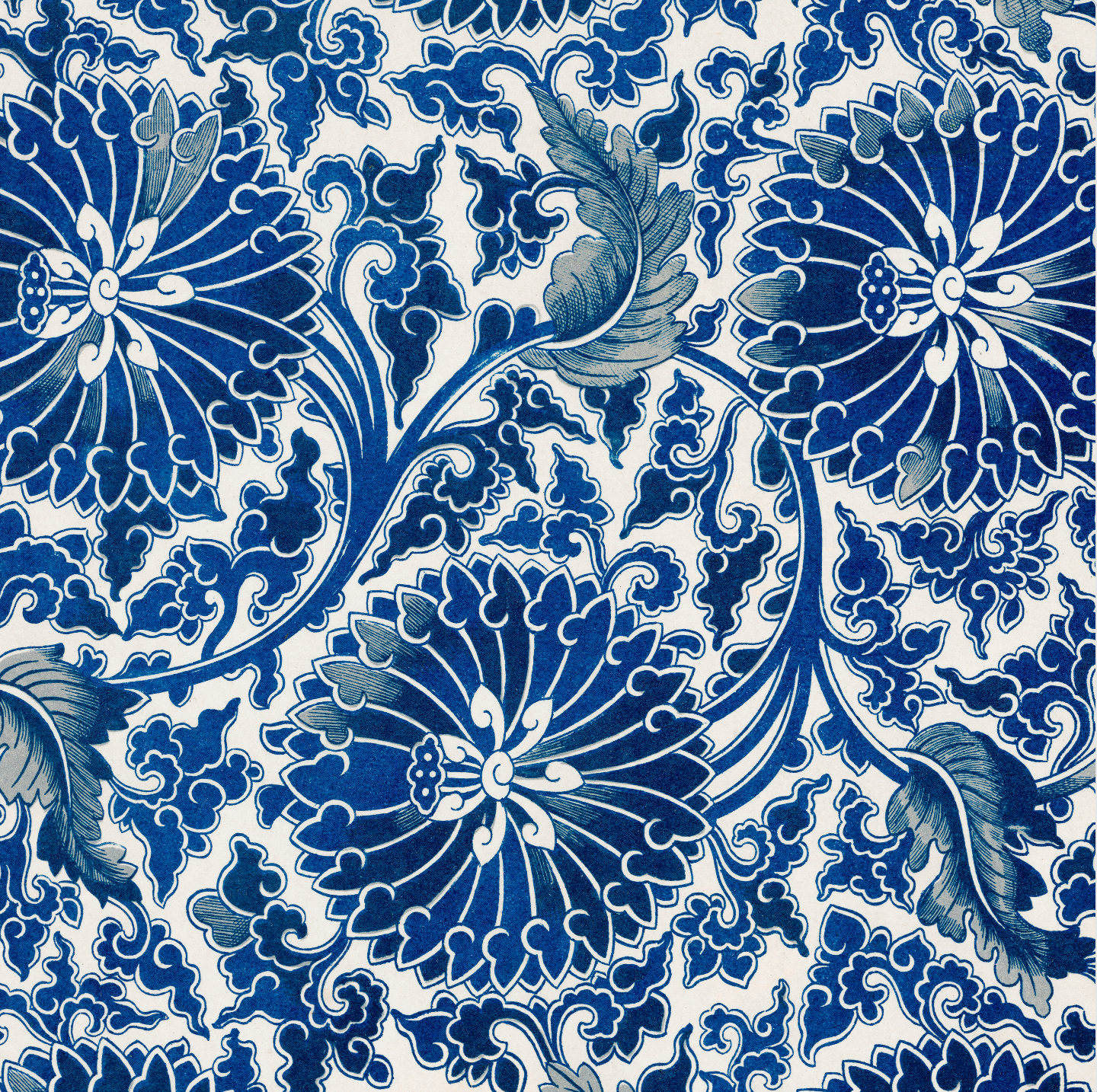 blue and white chinoiserie cushion cover design