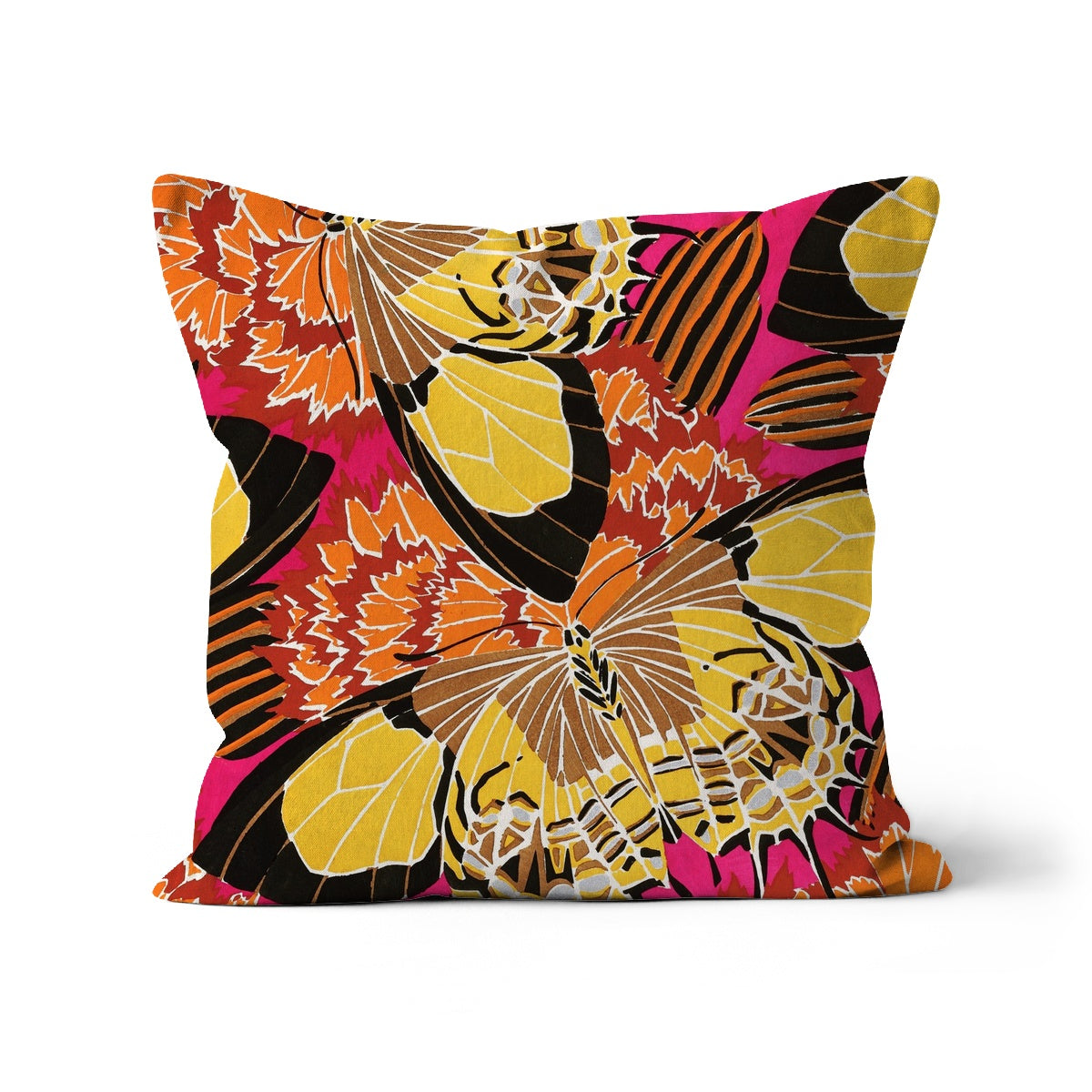 butterfly art nouveau cushion cover, 45x45cm cushion cover in 100% organic cotton.