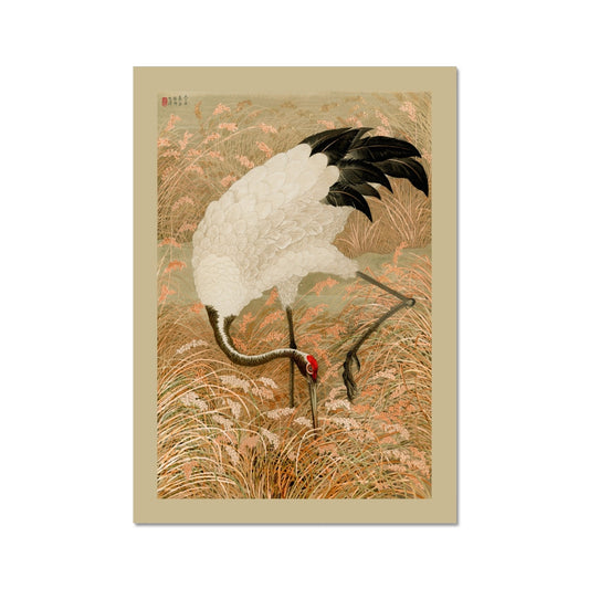 crane art print 