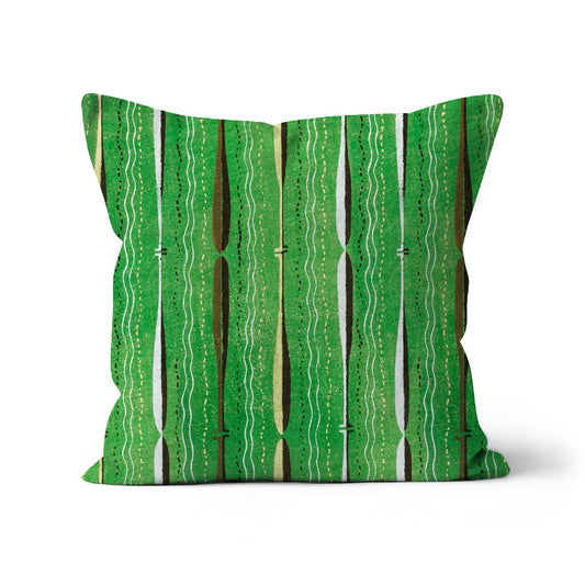 green vintage cushion cover, 45x45cm sqaure cushion cover in green.