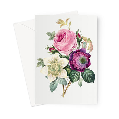 vintage floral greetings card