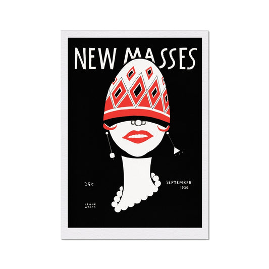 vintage new masses poster in a2, a3 and a4, black and red retro poster.