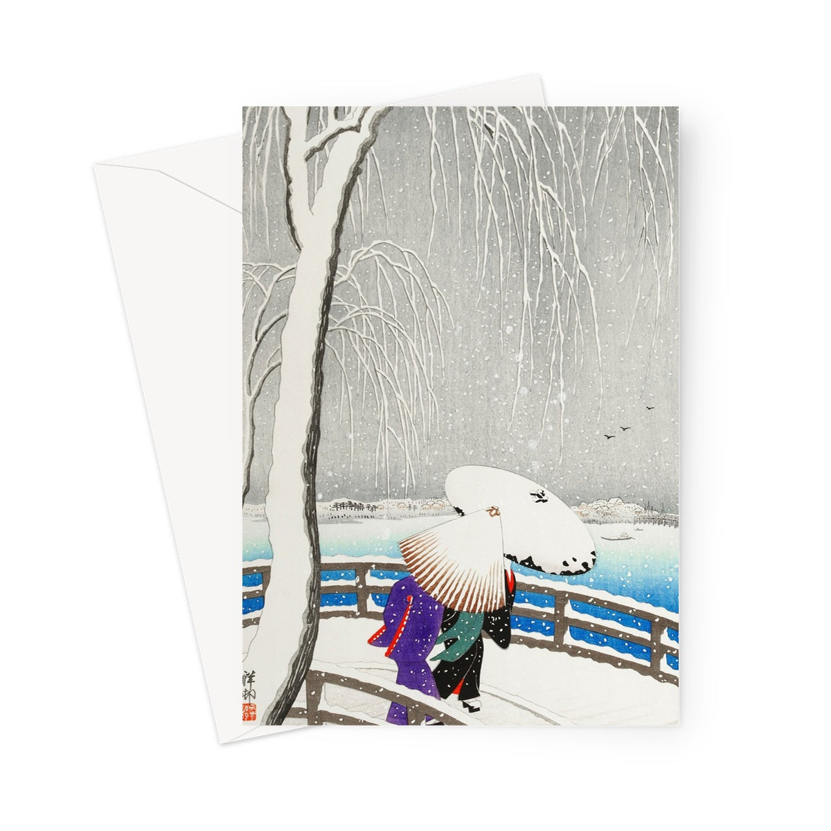 Winter in japan Christmas card