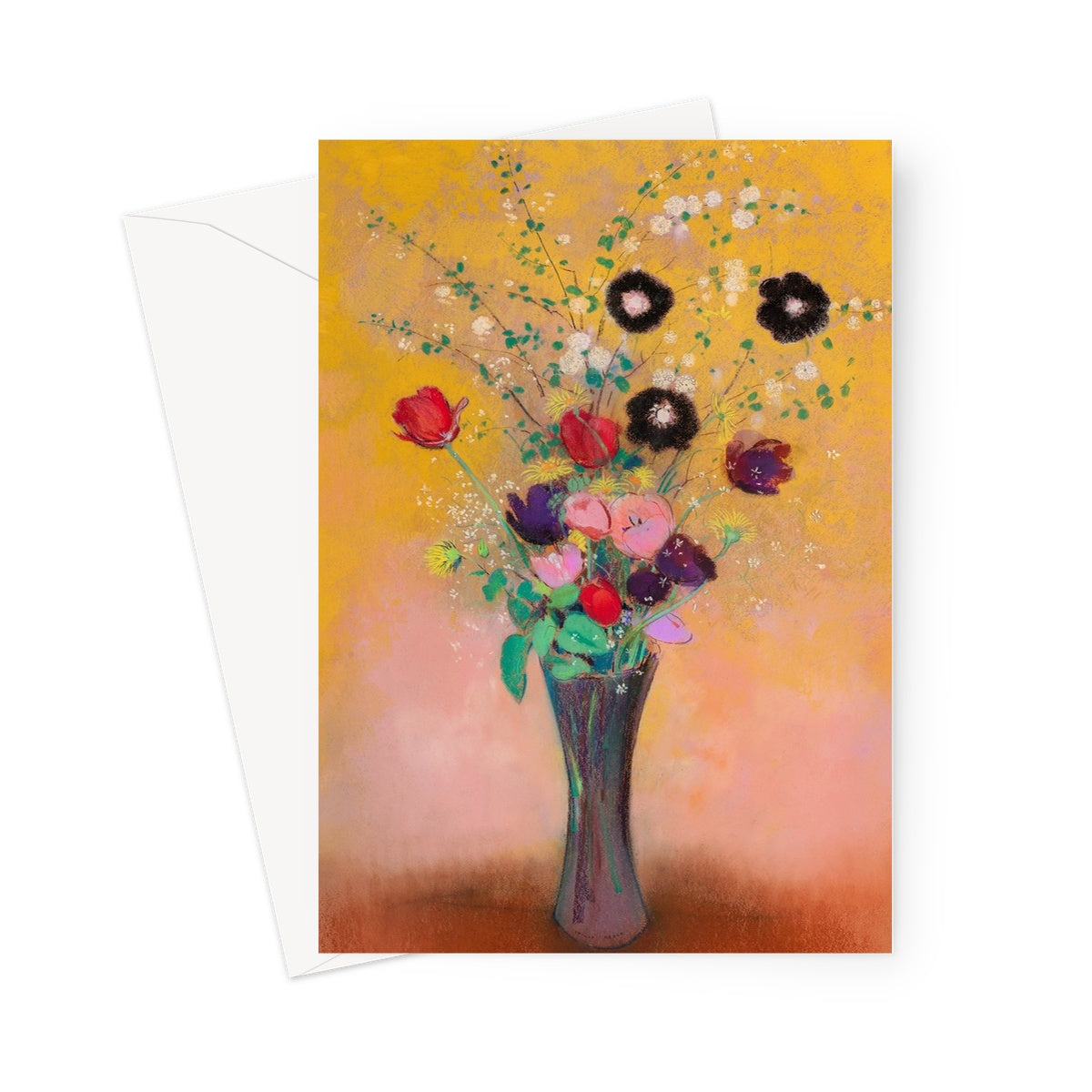 vase of flowers mothers day greetings card birthday card 