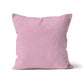 Pretty, pale pink organic cushion cover. Square scatter cushion cover. Printed on both sides. Double-sided colour. Machine washable. Made with eco-inks and sustainably made-to-order in the UK.
