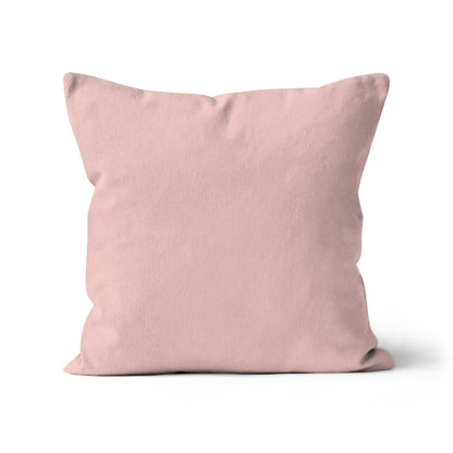 Square shaped Pale scatter cushion cover, removable cover, machine washable cover, sustainably made in the UK, pastel pink cushion cover, 100% organic pink cushion cover