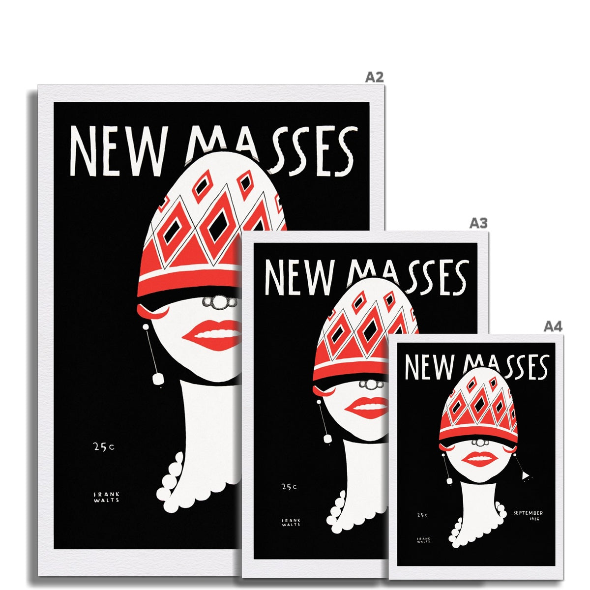ModeAbode vintage giclee print in 3 sizes A4, A3 A2 prints