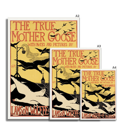 mother goose vintage poster in a2,a3 and a4.