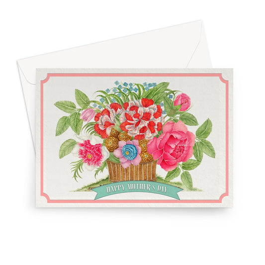 floral mothers day card, bunch of flowers mothers day card, mothers day bouquet card, floral mothers day card.