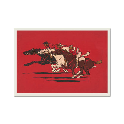 vintage horse racing print, red vintage horse racing prints.